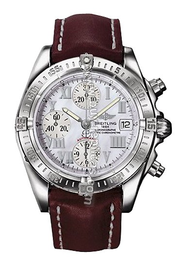 Breitling Windrider Chrono Cockpit Mother-of-pearl Steel Brown Mens Watch A1335812-A5-483