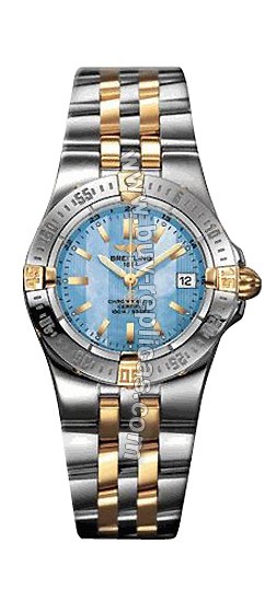 Breitling Windrider Starliner 18kt Yellow Gold Steel Blue Mother-of-pearl Ladies Watch B7134012-C6-516