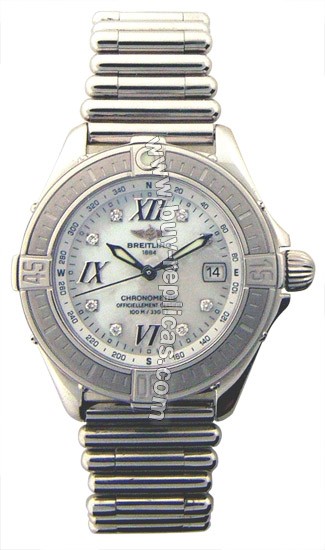 Breitling Windrider Callistino Diamond Mother-of-pearl Steel Ladies Watch A7136512-A5