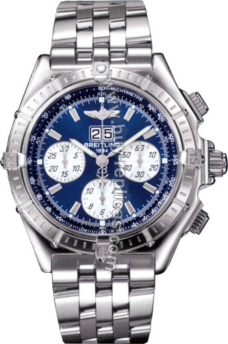 Breitling Windrider Crosswind Steel Blue Mens Watch A4435512-C5-350A