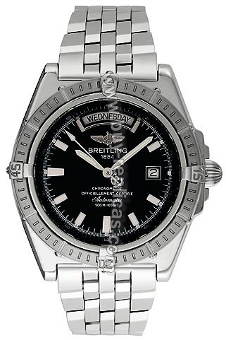 Breitling Windrider Headwind Steel Black Mens Watch A453551-B5-350A