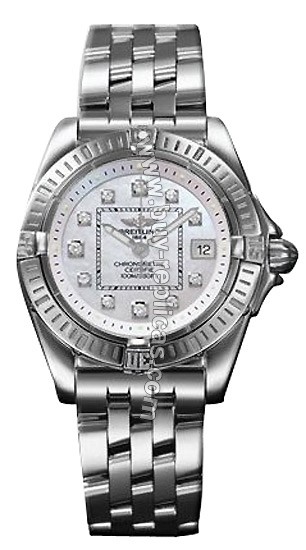 Breitling Windrider Cockpit Lady Diamond Mother-of-pearl Steel Ladies Watch A7135653-A5-497