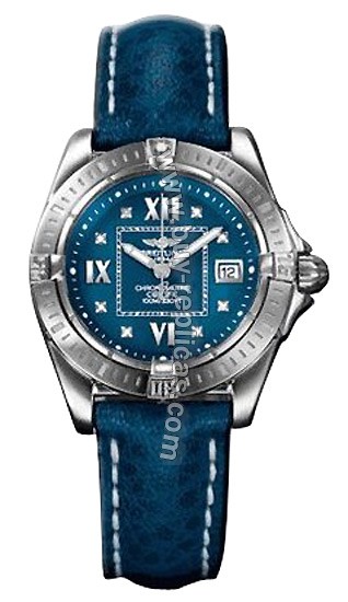 Breitling Windrider Cockpit Lady Diamond Blue Ladies Watch A7135612-C6-498