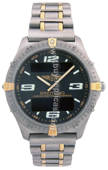 Breitling Professional Aerospace 18kt Yellow Gold and Titanium Mens Watch F7536210-B5-104F