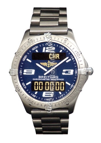 Breitling Professional Aerospace Titanium Blue Mens Watch E7536210-C5-104E