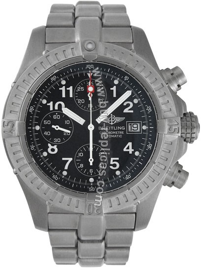 Breitling Aeromarine Chrono Avenger Titanium Black Mens Watch E1336009-B5-891A