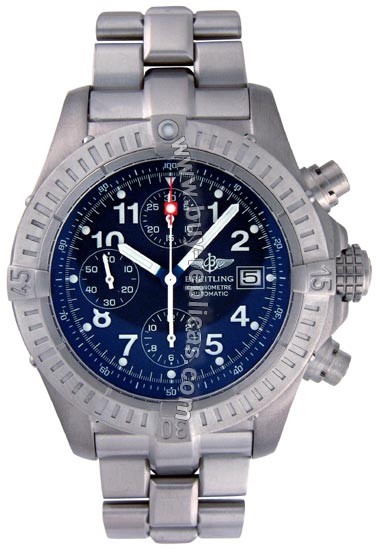 Breitling Aeromarine Chrono Avenger Titanium Blue Mens Watch E1336009-C5-885E