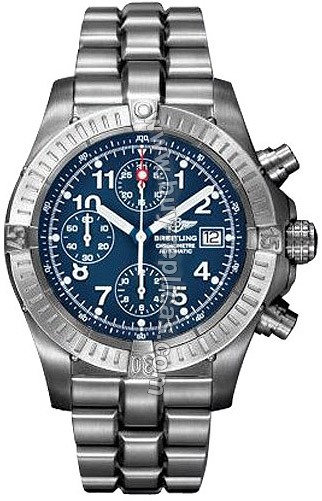 Breitling Aeromarine Chrono Avenger Titanium Blue Mens Watch E1336009-C5-255