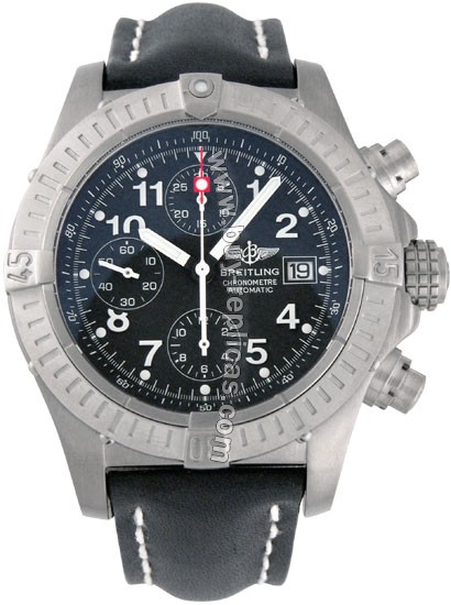 Breitling Aeromarine Chrono Avenger Titanium Black Mens Watch E1336009-B5-435X