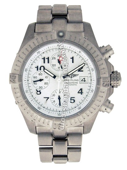 Breitling Aeromarine Chrono Avenger Titanium White Mens Watch E1336009-A5