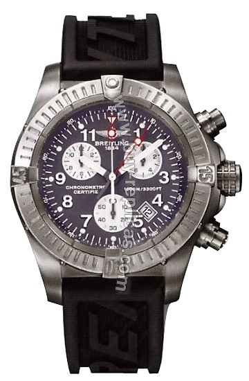 Breitling Aeromarine Chrono Avenger M1 Titanium Rubber Grey Mens Watch E7336009-M5-568