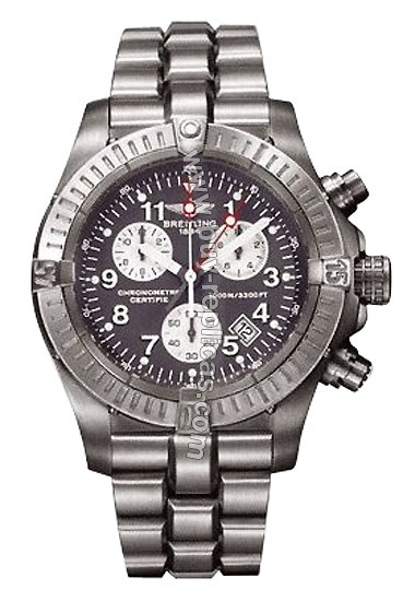 Breitling Aeromarine Chrono Avenger M1 Titanium Grey Mens Watch E7336009-M5-262