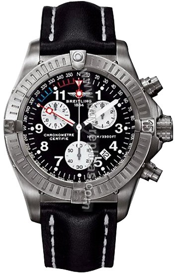 Breitling Aeromarine Chrono Avenger M1 Titanium Black Mens Watch E7017610-B4-567