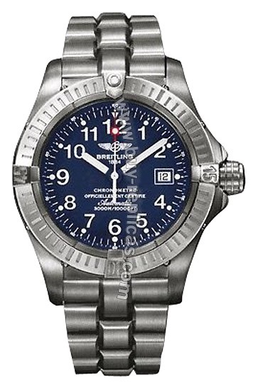 Breitling Aeromarine Avenger Seawolf Titanium Blue Mens Watch E1737018-C5-267