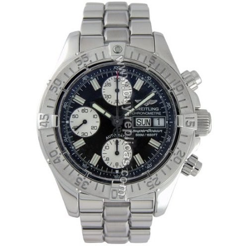 Breitling Aeromarine Chrono Superocean Steel Blue Mens Watch A1334011-C6-878A