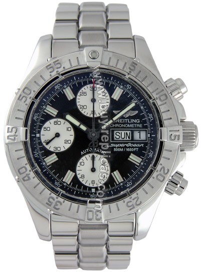 Breitling Aeromarine Chrono Superocean Steel Black Mens Watch A1334011-B6-878A