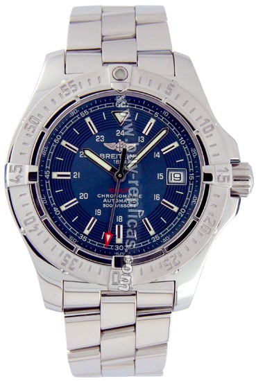 Breitling Aeromarine Colt Automatic Steel Blue Mens Watch A1738011-C6-811A