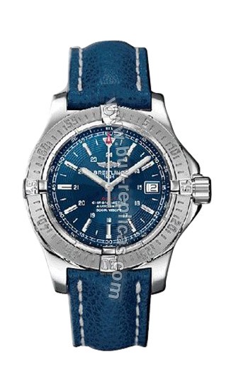 Breitling Aeromarine Colt Automatic Steel Blue Mens Watch A1738011-C6-604