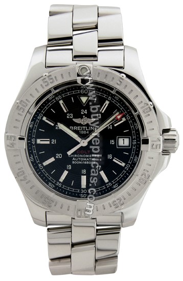 Breitling Aeromarine Colt Automatic Steel Black Mens Watch A1738011-B7-811A