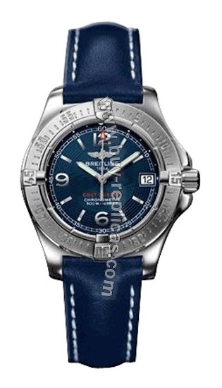 Breitling Aeromarine Colt Oceane Steel Blue Ladies Watch A7738011-C6-615