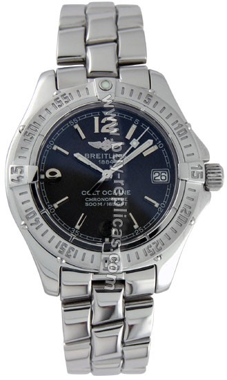 Breitling Aeromarine Colt Oceane Steel Black Ladies Watch A7735006-B5-825A