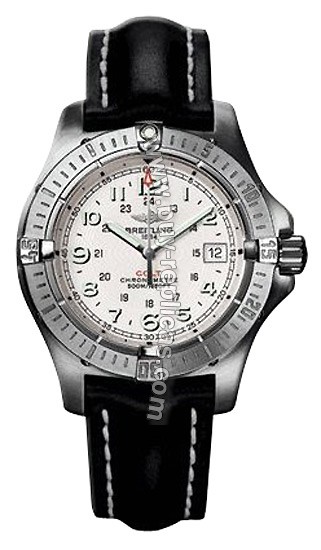 Breitling Aeromarine Colt Quartz Steel Black Mens Watch A7438010-G5-610