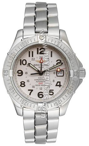 Breitling Aeromarine Colt GMT Steel Mens Watch A3235011-G5-292