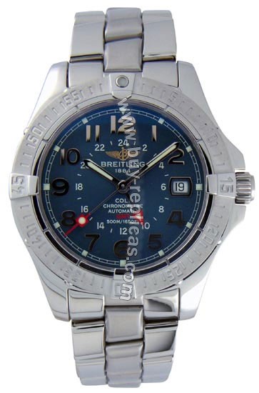 Breitling Aeromarine Colt GMT Steel Blue Mens Watch A3235011-C6-295