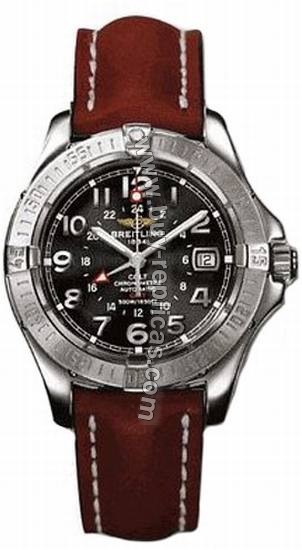 Breitling Aeromarine Colt GMT Steel Brown Mens Watch A3235011-B7-596