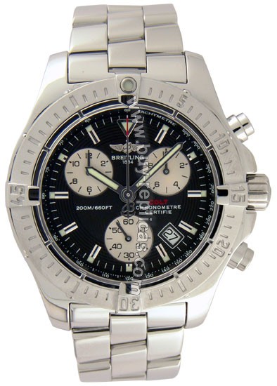 Breitling Aeromarine Chrono Colt Steel Black Mens Watch A7338011-B7-811A