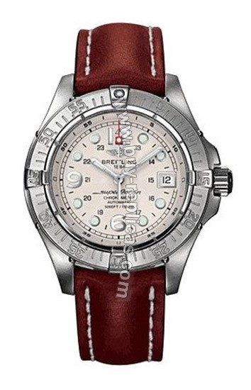 Breitling Aeromarine Superocean Steelfish X-Plus Steel Brown Strap Mens Watch A1739010-G5-282