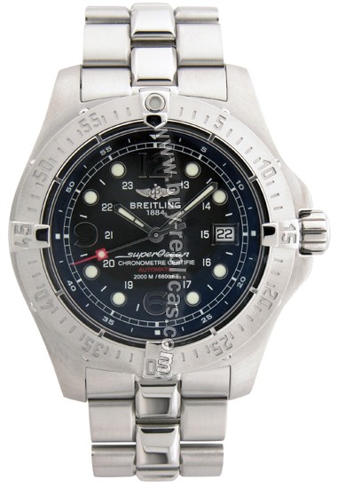 Breitling Aeromarine Superocean Steelfish X-Plus Steel Black Mens Watch A1739010-B7-894A