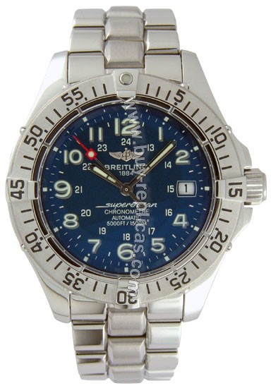 Breitling Aeromarine Superocean Steel Blue Mens Watch A1736011-C5-878A