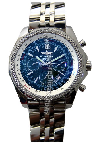 Breitling Bentley Motors Chronograph Steel Blue Mens Watch A2536212-C818