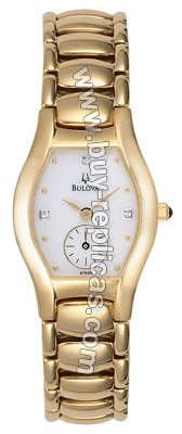 Bulova Diamond Gold-tone Steel Ladies Watch 97S98