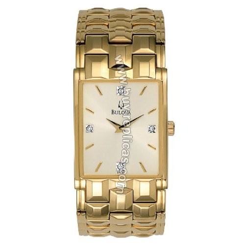 Bulova 97F57 Diamond Series Ivory Dial Men's Watch