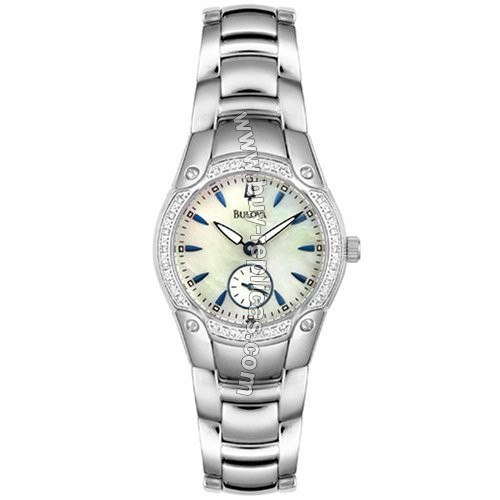 Bulova 96R55 Diamond Series Mother of Pearl Dial Women's Watch