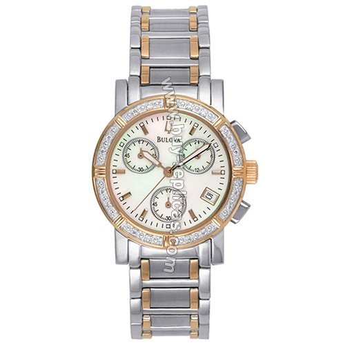 Bulova 98W04 Diamond Series White Dial Women's Watch