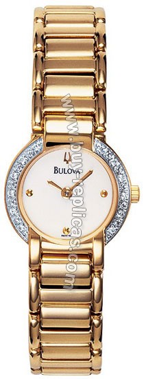 Bulova Diamond Gold-Tone Ladies Watch 98R76