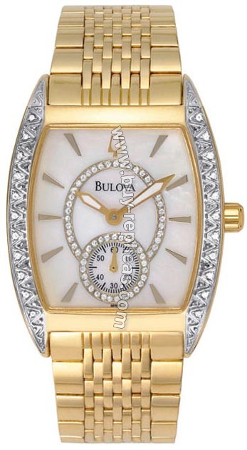 Bulova Diamond Gold-Tone Ladies Watch 98W05