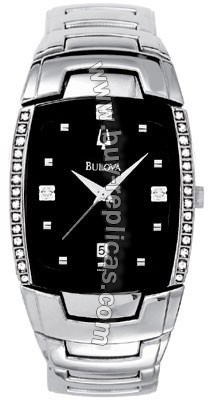 Bulova Diamond Black Mens Watch 96E02