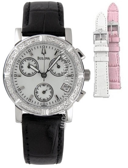 Bulova Diamond Chronograph Ladies Watch 96R32