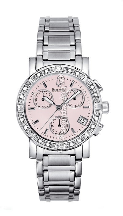 Bulova Chronograph Diamond Womens Watch 96R47