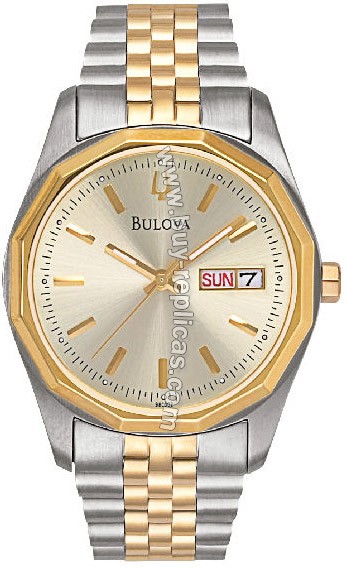 Bulova Bracelet Gold Tone Stainless Steel Men's Watch 98C002