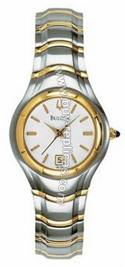 Bulova Bracelet Two-Tone White Ladies Watch 98U25