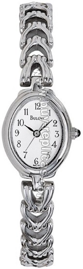 Bulova Bracelet Steel White Ladies Watch 96L12