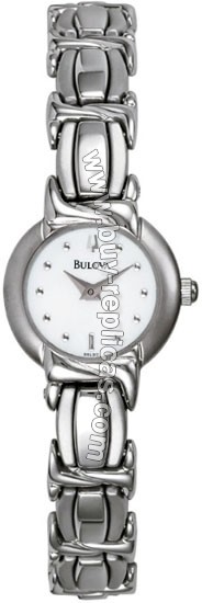 Bulova Bracelet Steel Mother-of-Pearl Ladies Watch 96L90