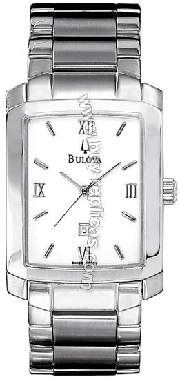 Bulova Bracelet Steel White Mens Watch 96G25