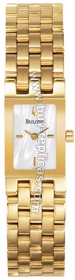 Bulova Bracelet Gold-Tone Dress Ladies Watch 97V03