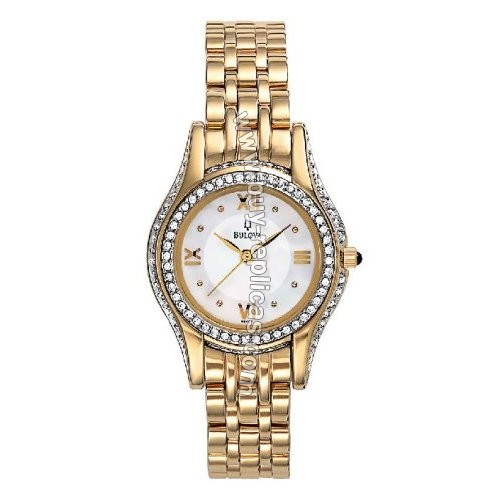 Bulova 98V27 Crystal Series White Dial Women's Watch